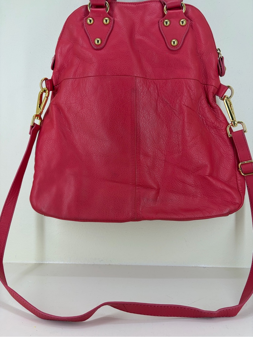 Emma Fox Hot Pink Leather with Gold Hardware shoulder bag - Picture 7 of 12